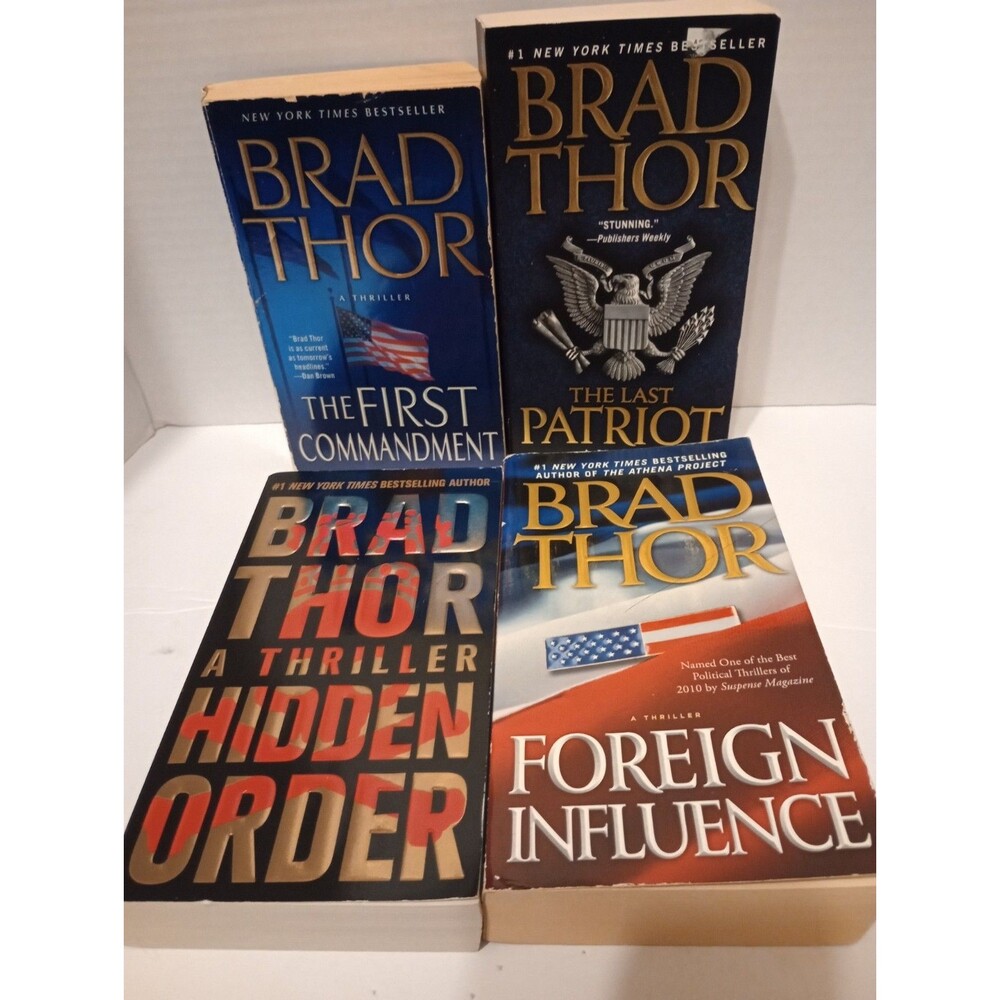 Brad Thor Paperback Books Lot of 4 First Commandment Last Patriot Hidden Order F